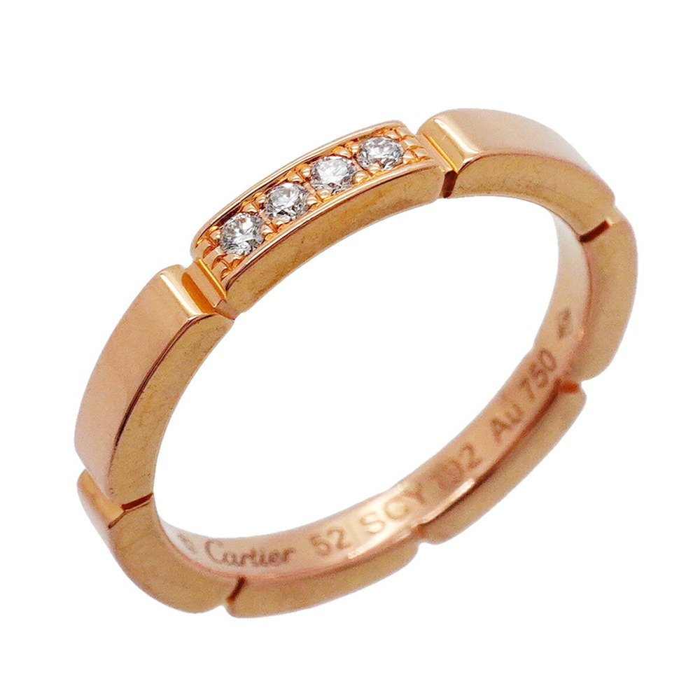 CARTIER 18k Gold Diamond Ring #52